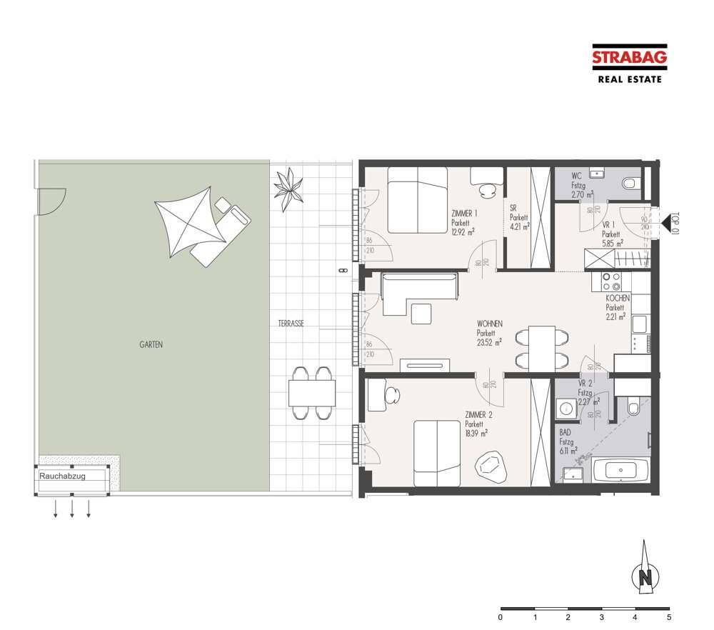 MEIN:G - Großzügige 3-Zimmer Gartenwohnung mit über 3 m Raumhöhe - Ansicht 2