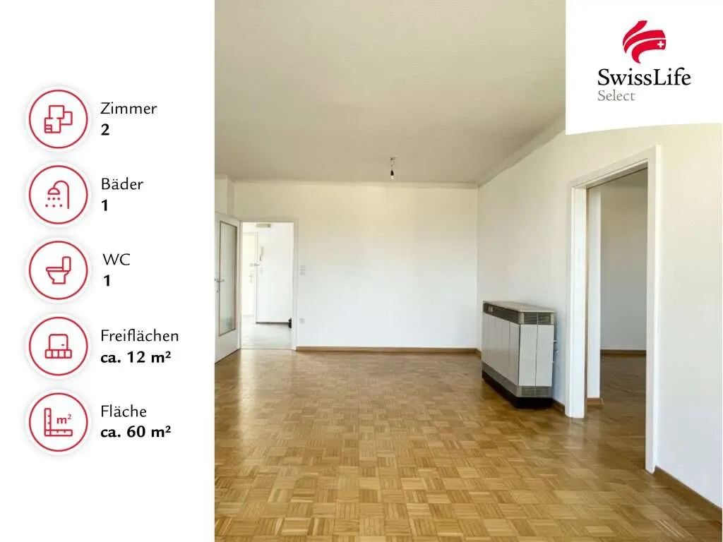 Sanierungsbedürftige 2-Zimmer-Wohnung | Loggia ca. 12m² | 5. Liftstock - Ansicht 2