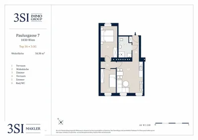 3-Zimmer-Wohnung kaufen in Wien – 50,38 m², € 403.000 – Bild 20 von 20