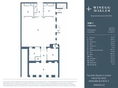 5-Zimmer-Immobilie kaufen in Wien – 328,16 m², € 2.350.000 – Bild 22 von 24