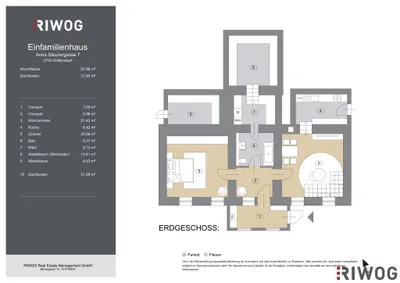 2-Zimmer-Haus kaufen in Wiener Neustadt Land – 97,86 m², € 185.000 – Bild 32 von 33