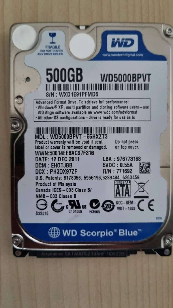 WesternDigital500gb