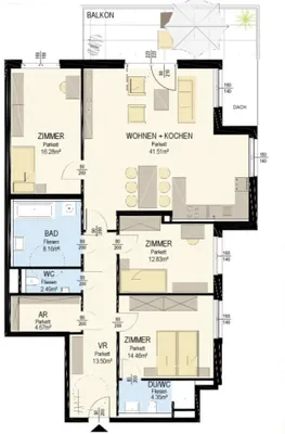 4-Zimmer-Wohnung mieten in Wien – 118,25 m², € 3.502 – Bild 34 von 34