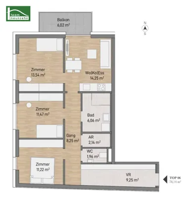 4-Zimmer-Wohnung kaufen in Graz – 78,14 m², € 429.098 – Bild 8 von 8