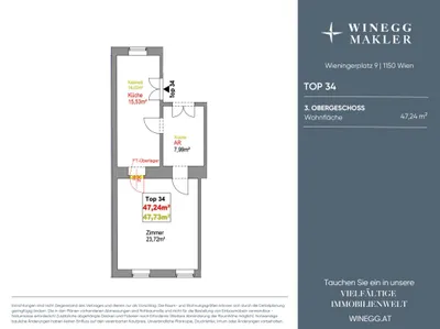 3-Zimmer-Wohnung kaufen in Wien – 47,24 m², € 189.000 – Bild 16 von 16