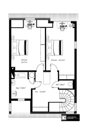 3-Zimmer-Haus mieten in Wien – 125,14 m², € 1.700 – Bild 10 von 10