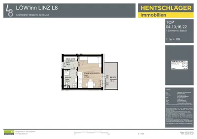 1-Zimmer-Wohnung kaufen in Linz – 25,75 m², € 219.000 – Bild 6 von 6