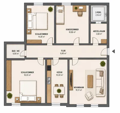 4-Zimmer-Wohnung kaufen in Salzburg Stadt – 90,11 m², € 445.000 – Bild 19 von 19