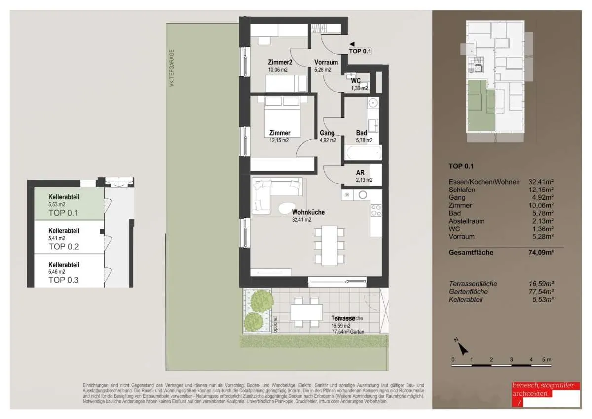 3-Zimmer Wohnung mit Eigengarten - Erstbezug - Ansicht 3