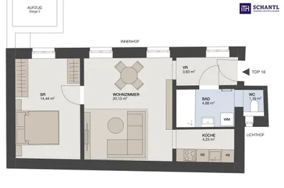 2-Zimmer-Wohnung kaufen in Wien – 48,7 m², € 609.000 – Bild 15 von 15