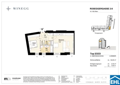 2-Zimmer-Wohnung kaufen in Wien – 50,5 m², € 359.200 – Bild 12 von 12