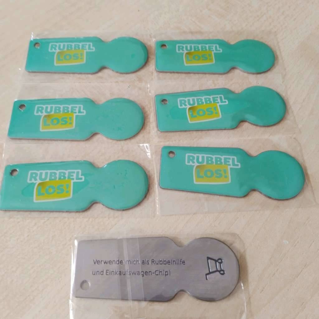 Schlüsselanhänger Einkaufswagenmünze