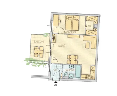 2-Zimmer-Wohnung mieten in Wien – 47 m², € 895 – Bild 12 von 13