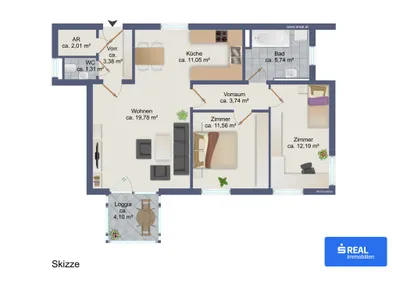 3-Zimmer-Wohnung kaufen in Völkermarkt – 70,76 m², € 139.900 – Bild 10 von 10