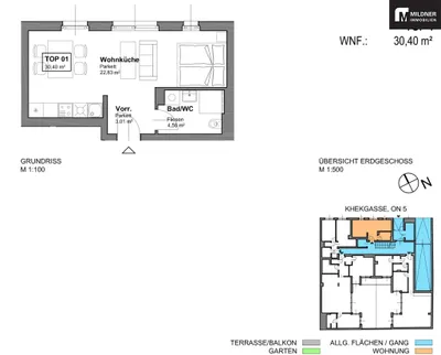 1-Zimmer-Wohnung kaufen in Wien – 30,4 m², € 149.000 – Bild 3 von 3