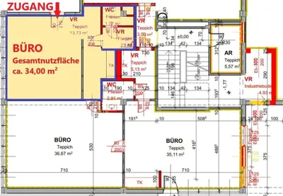1-Zimmer-Gewerbeimmobilie mieten in Wien – 34 m², € 500 – Bild 9 von 10