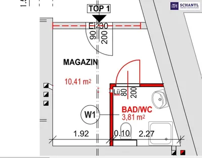 1-Zimmer-Gewerbeimmobilie mieten in Wien – 14 m², € 250 – Bild 6 von 6