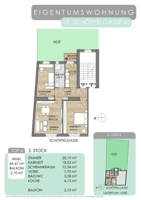 3-Zimmer-Wohnung kaufen in Wien – 69,47 m², € 465.000 – Bild 29 von 33