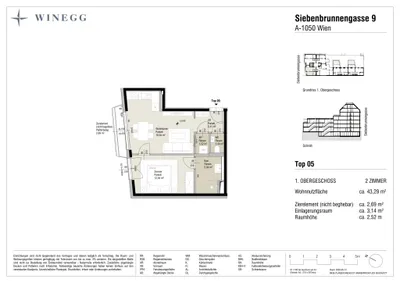 Immobilie kaufen in Wien – 43,29 m², € 299.300 – Bild 7 von 7