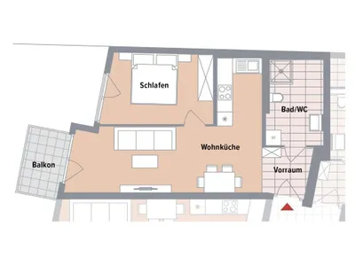 2-Zimmer-Wohnung kaufen in Wien – 46,53 m², € 285.100 – Bild 7 von 7
