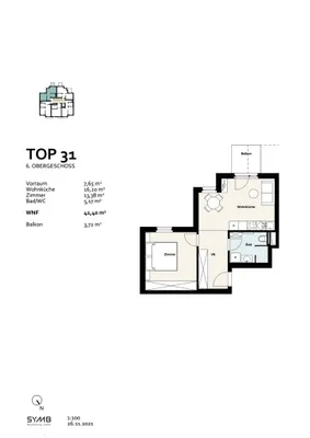 2-Zimmer-Wohnung kaufen in Wien – 42,4 m², € 320.000 – Bild 11 von 11