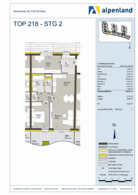 3-Zimmer-Wohnung mieten in Sankt Pölten – 69,33 m², € 810 – Bild 7 von 7