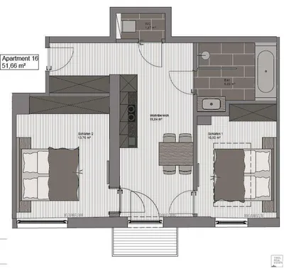 2-Zimmer-Wohnung kaufen in Innsbruck-Land – 49,79 m², € 369.000 – Bild 11 von 13