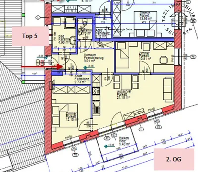 3-Zimmer-Wohnung mieten in Weiz – 63,41 m², € 668 – Bild 2 von 10