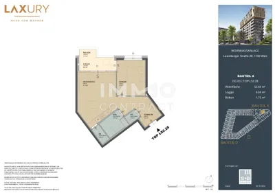 2-Zimmer-Wohnung kaufen in Wien – 53,44 m², € 410.000 – Bild 14 von 14
