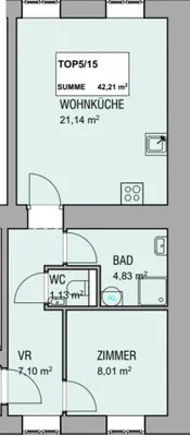 2-Zimmer-Wohnung kaufen in Wien – 42,11 m², € 199.000 – Bild 12 von 12
