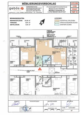 2-Zimmer-Wohnung mieten in Wiener Neustadt – 61,84 m², € 1.196 – Bild 19 von 19