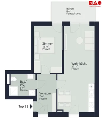 3-Zimmer-Wohnung mieten in Graz – 51 m², € 878 – Bild 3 von 4