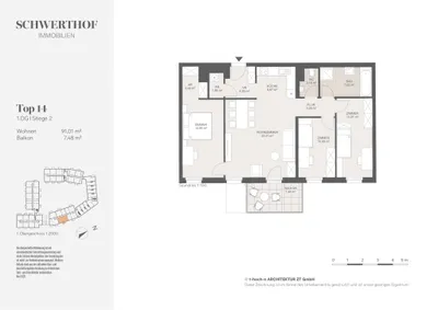 4-Zimmer-Wohnung mieten in Bruck an der Leitha – 92,03 m², € 1.400 – Bild 8 von 8