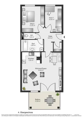 3-Zimmer-Wohnung mieten in Kufstein – 76,52 m², € 1.414 – Bild 8 von 9