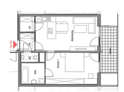 2-Zimmer-Wohnung mieten in Graz – 55,92 m², € 741 – Bild 2 von 10