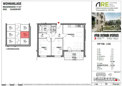 3-Zimmer-Wohnung mieten in Klagenfurt – 70,19 m², € 1.148 – Bild 10 von 10