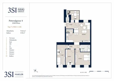 4-Zimmer-Wohnung kaufen in Wien – 75,82 m², € 585.000 – Bild 20 von 20