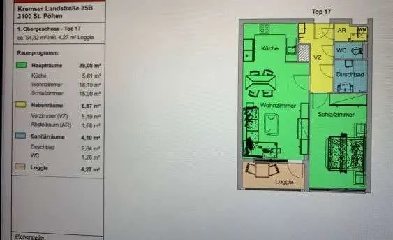 Liebevolle ideal und zentral gelegene Zweizimmerwohnung (inkl. Heizkosten) - Ansicht 2
