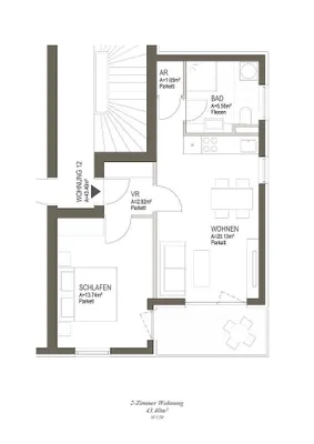 2-Zimmer-Wohnung mieten in Klagenfurt – 43 m², € 850 – Bild 5 von 14