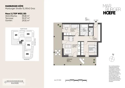 3-Zimmer-Wohnung mieten in Graz – 59,28 m², € 999 – Bild 12 von 12