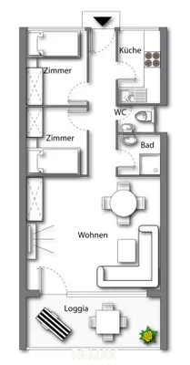 3-Zimmer-Wohnung mieten in Gmunden – 50 m², € 650 – Bild 11 von 12