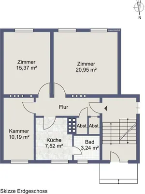 3-Zimmer-Wohnung kaufen in Salzburg Stadt – 65,51 m², € 269.900 – Bild 4 von 4