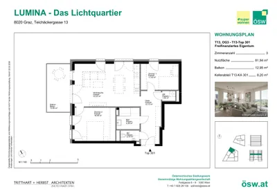 3-Zimmer-Wohnung kaufen in Graz – 81,94 m², € 378.000 – Bild 2 von 11