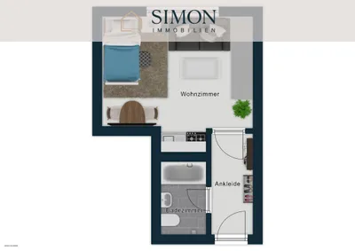 1-Zimmer-Wohnung mieten in Salzburg Stadt – 22 m², € 692 – Bild 9 von 9