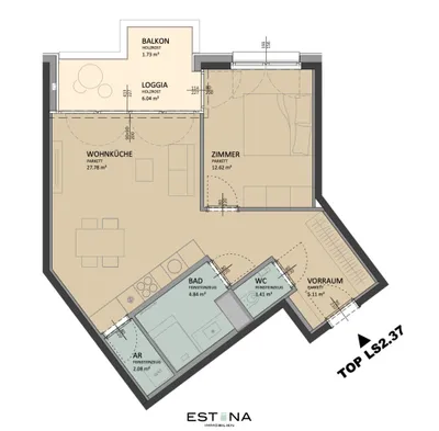 2-Zimmer-Wohnung kaufen in Wien – 53,84 m², € 343.800 – Bild 15 von 15