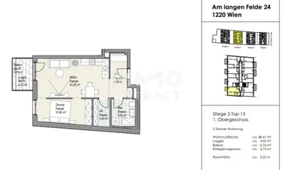 2-Zimmer-Wohnung kaufen in Wien – 48,41 m², € 348.600 – Bild 5 von 6
