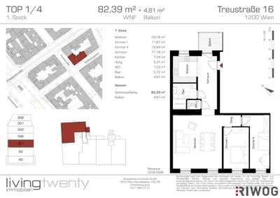 3-Zimmer-Wohnung kaufen in Wien – 82,38 m², € 565.000 – Bild 23 von 23