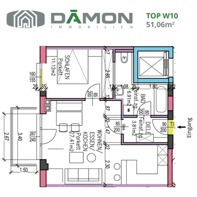 Wohnung mieten in Wels-Land – 51 m², € 640