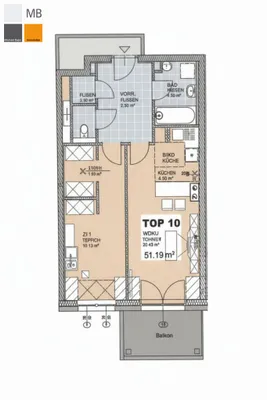 2-Zimmer-Wohnung kaufen in Mödling – 52 m², € 230.000 – Bild 17 von 19