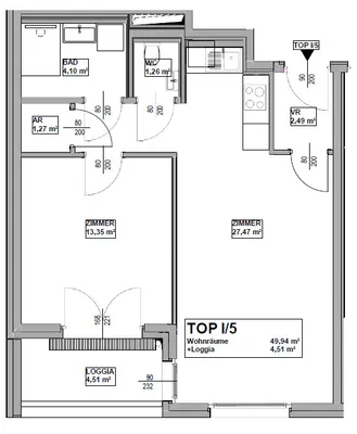 2-Zimmer-Wohnung mieten in Wien – 53,43 m², € 970 – Bild 2 von 14
